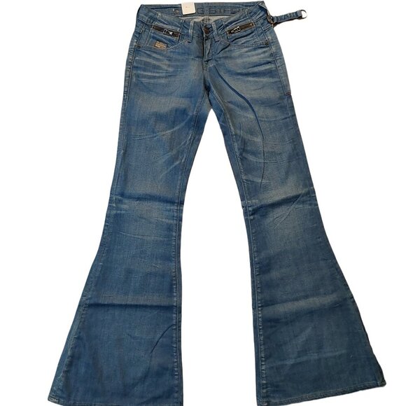 G-Star Raw SE District Super Bell Maver Denim 3D Vintage Blue Jeans Sz 26 NWT - Picture 3 of 15